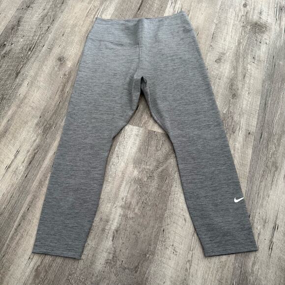 Nike Pants - NIKE Dri-Fit Training Mid-Rise Cropped Leggings Women Medium DD0247 Gray Heather